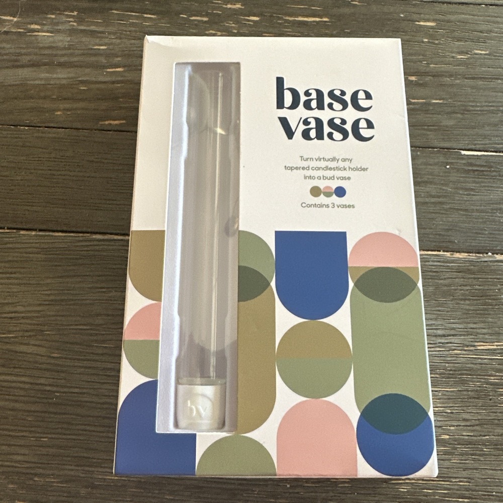(3-Pack) - The Bud Vase That Fits in Taper Candle Holders‎ | Clear and White